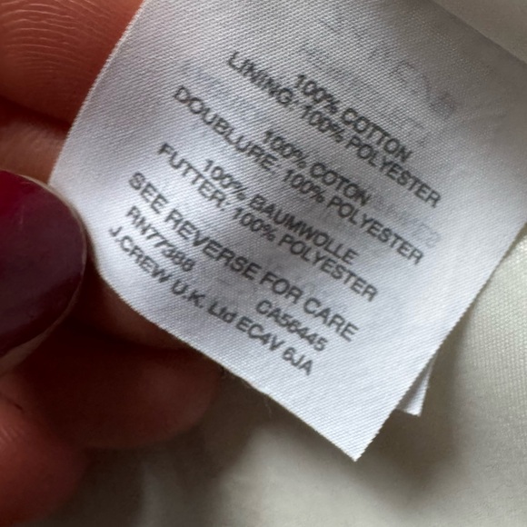 J Crew Gingham Blazer Navy Blue white Cotton 00 - Picture 5 of 9